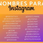 nombres de instagram